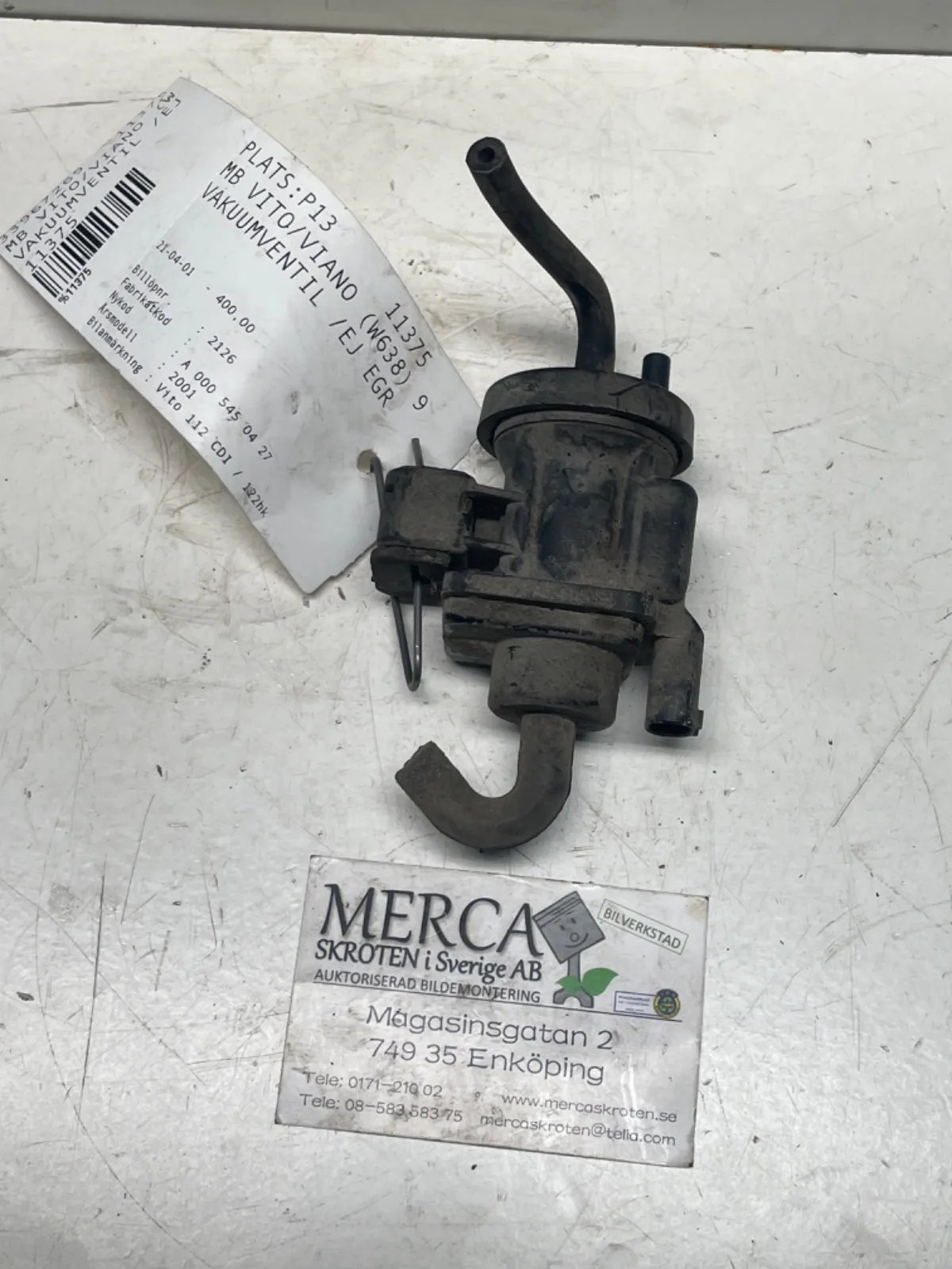 Mercedes-Benz Vito/Viano W638 Vakuumventil /ej egr