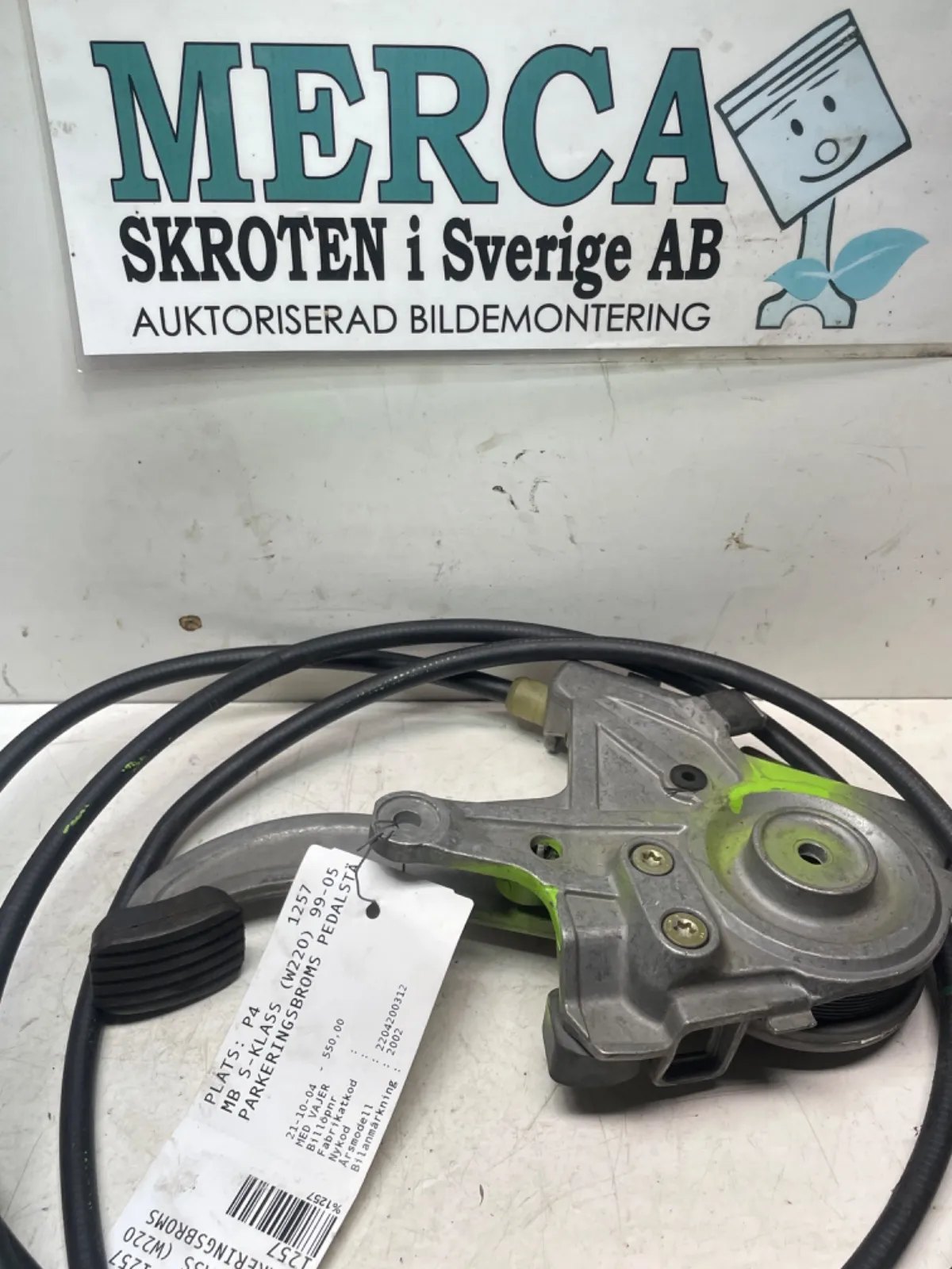 Mercedes-Benz S-klass W220 Parkeringsbroms pedalställ