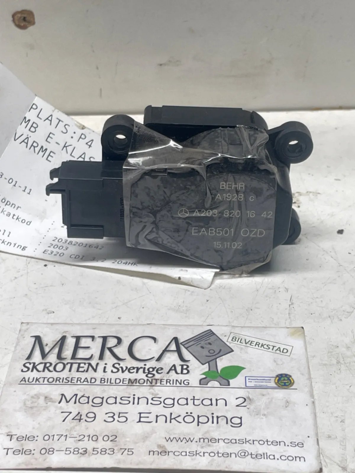 Mercedes-Benz E-klass W211 Värme reglermotor