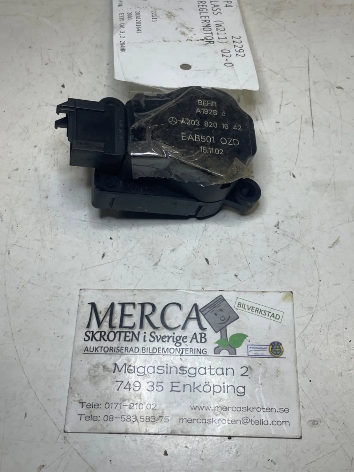 Mercedes-Benz E-klass W211 Värme reglermotor