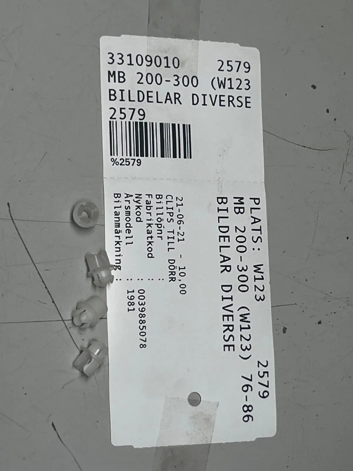 Mercedes-Benz 200-500 W124 Spegel invändig