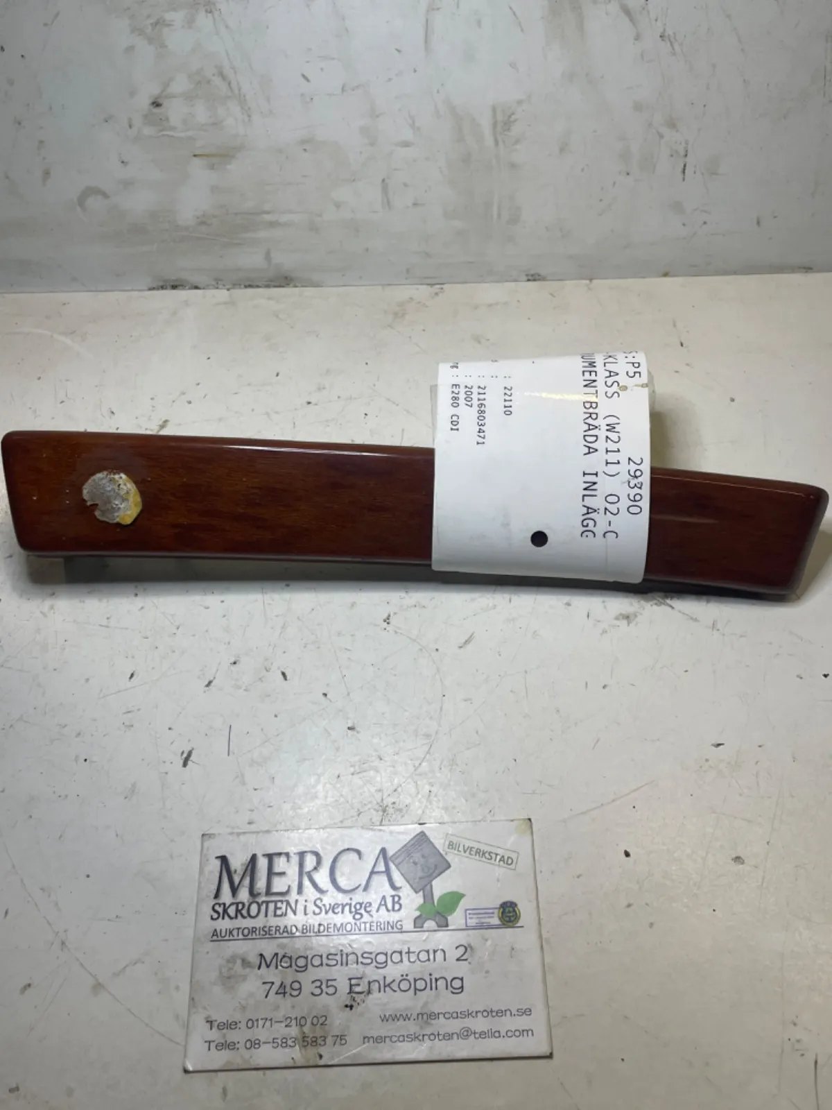 Mercedes-Benz E-klass W211 Instrumentbräda inlägg dekor