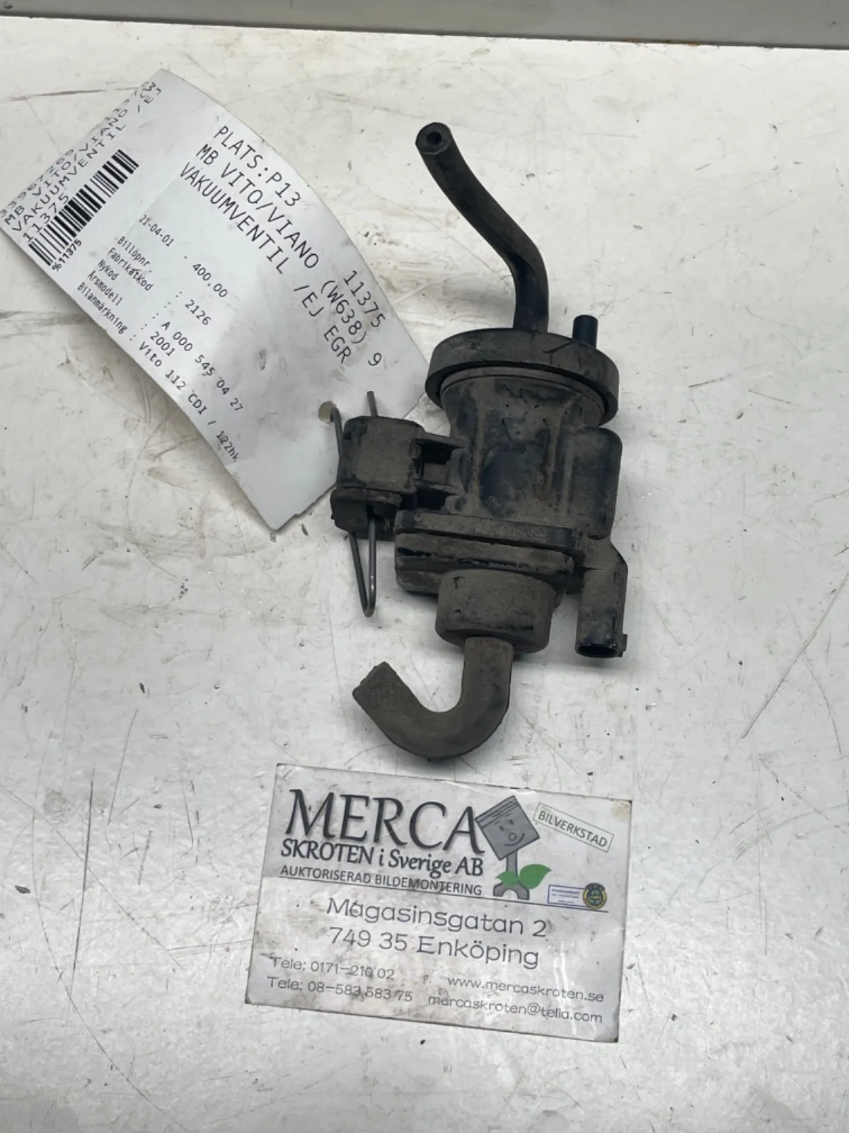 Mercedes-Benz Vito/Viano W638 Vakuumventil /ej egr