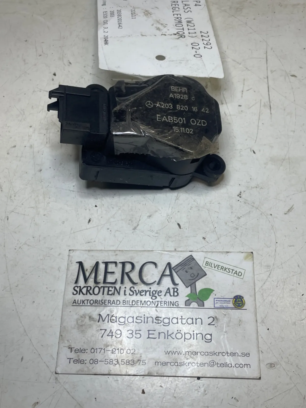 Mercedes-Benz E-klass W211 Värme reglermotor