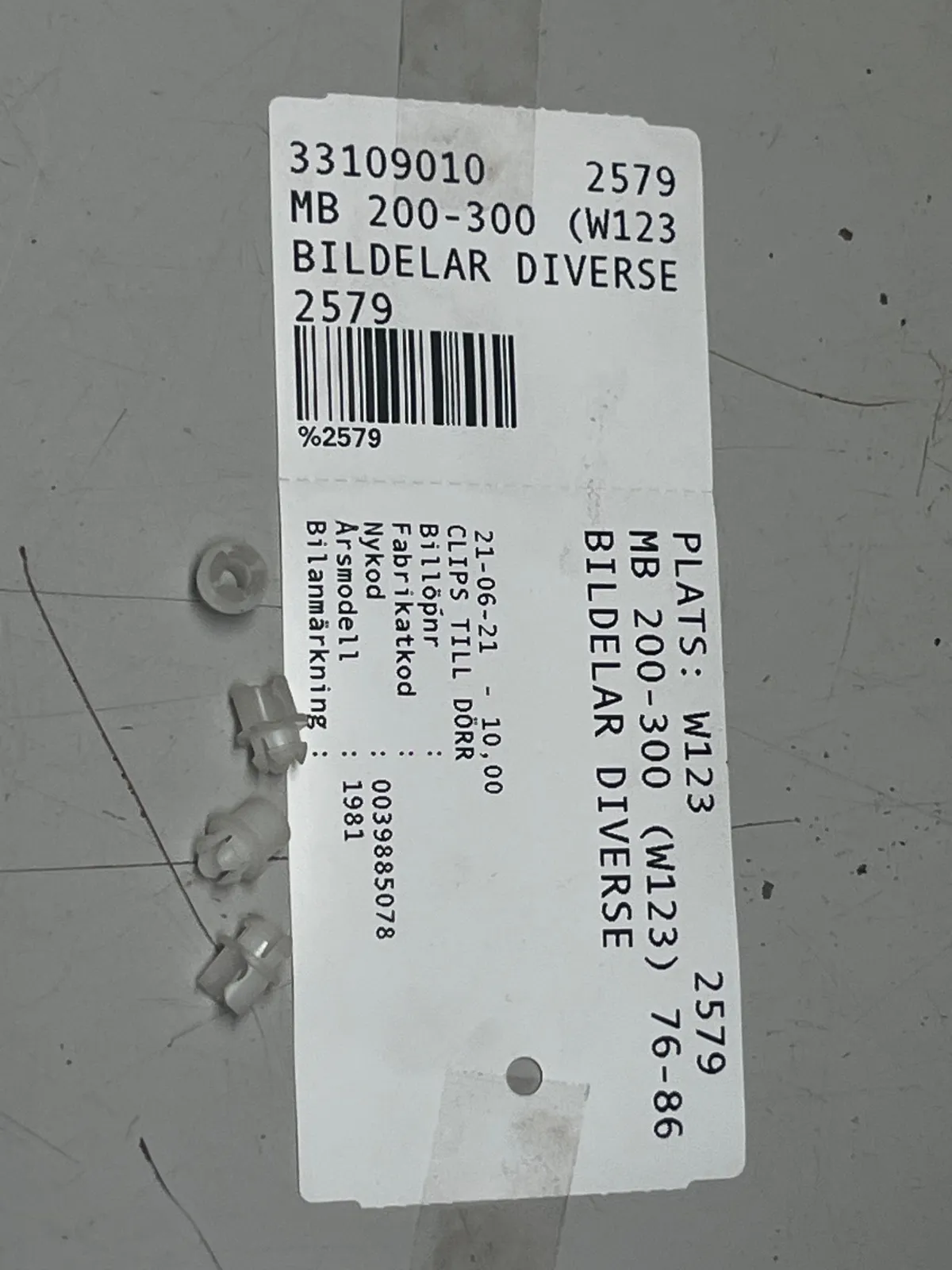 Mercedes-Benz 200-500 W124 Spegel invändig